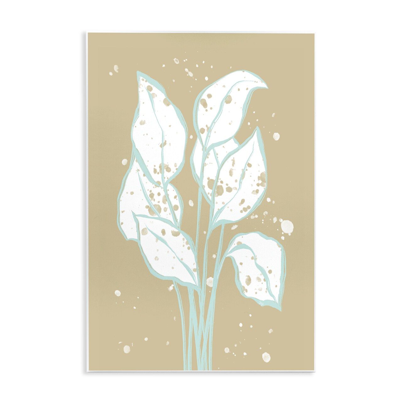 Stupell Industries Beige Leafy Abstract Wall Plaque By Martina Pavlova